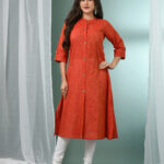 Women Orange Kurta