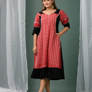 Women Regular Pure Cotton Checked Kurta with Palazzos