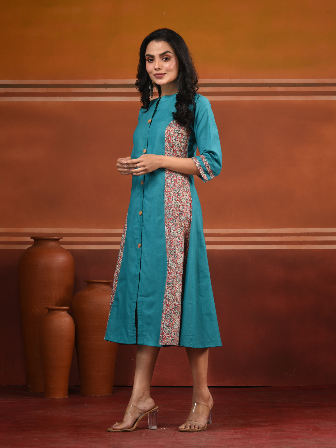 Women Ethnic Motifs Printed Indie Prints Kurta - Image 4