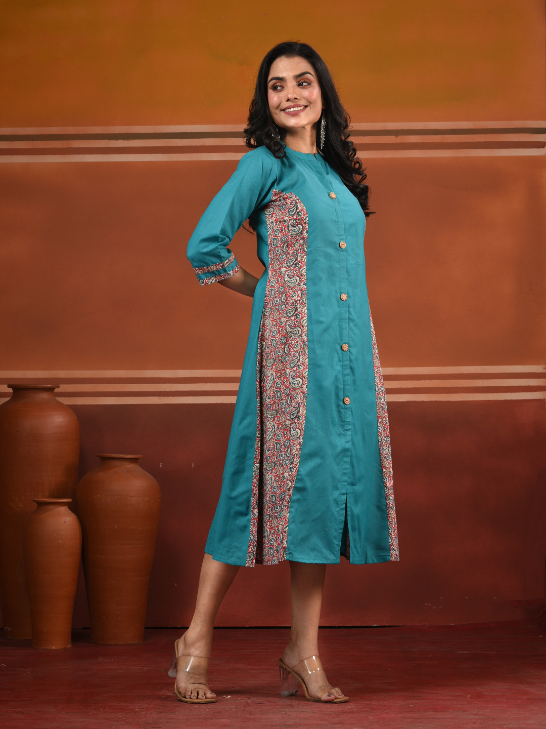 Women Ethnic Motifs Printed Indie Prints Kurta - Image 5