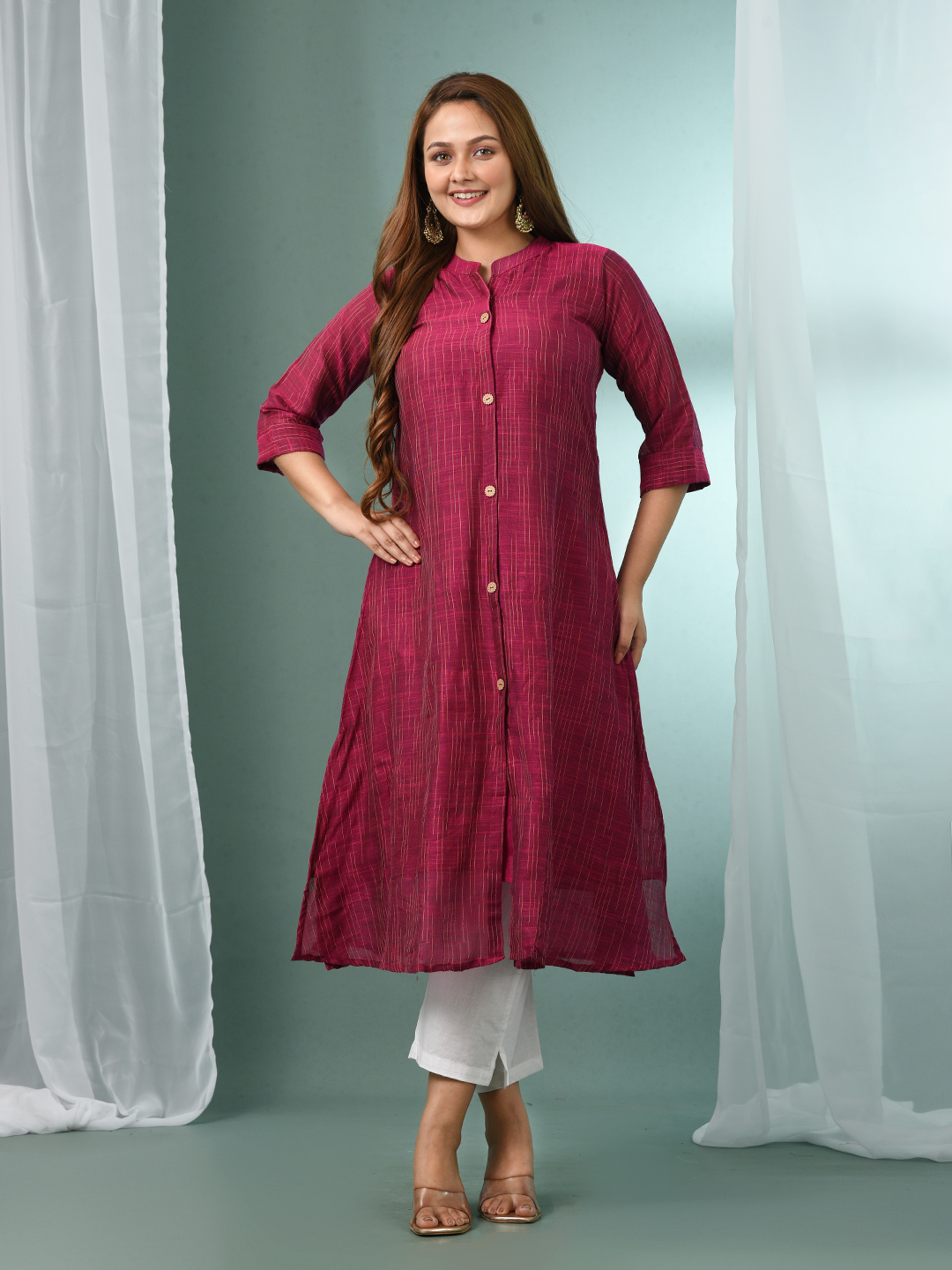 Women Regular Pure Cotton Kurta with Trousers