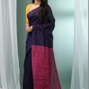 Woven Design Cotton Blend Saree
