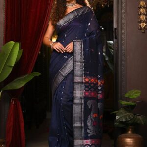 Woven Design Zari Pure Linen Saree