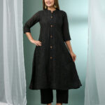 Women Striped Regular Pure Cotton Kurta with Trousers