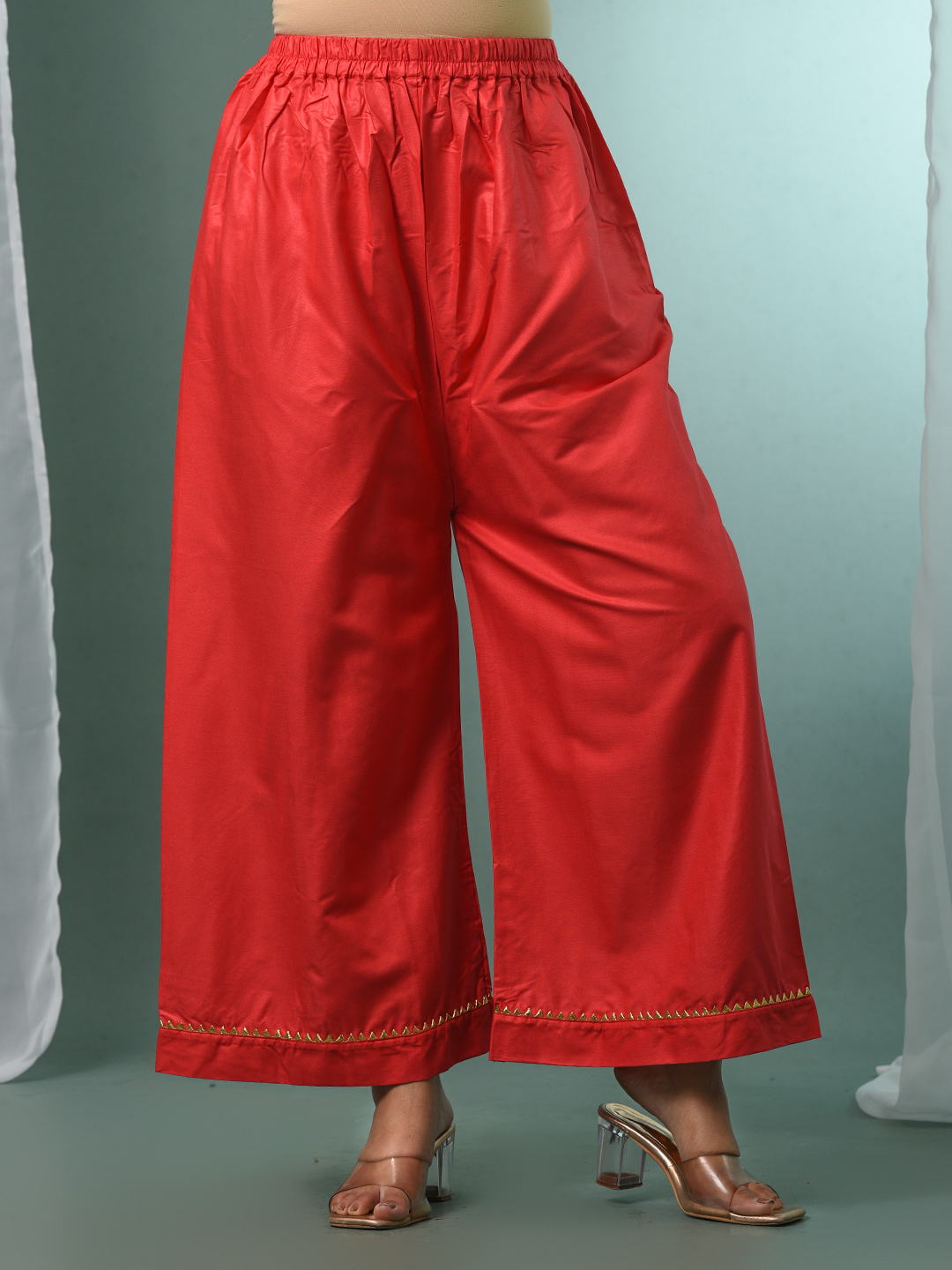 Women Regular Gotta Patti Kurta with Palazzos - Image 7