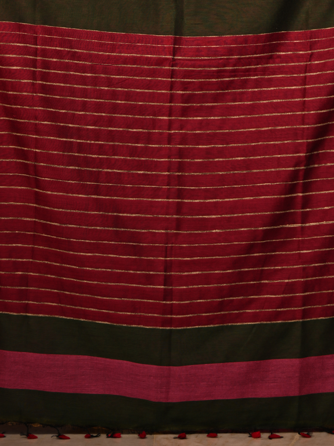 Woven Design Pure Cotton Saree - Image 7