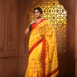 Ethnic Motifs Embroidered Handloom Saree