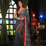 Striped Linen Blend Saree
