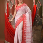 Paisley Woven Design Pure Cotton Taant Saree