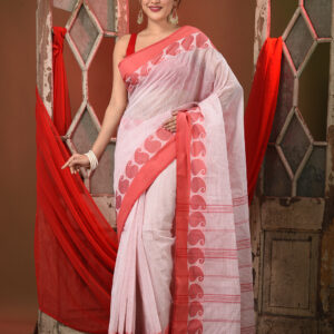 Paisley Woven Design Pure Cotton Taant Saree