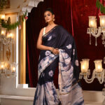 Tie and Dye Silk Blend Saree