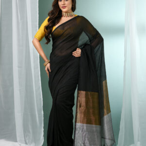 Woven Design Cotton Blend Saree