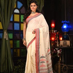 Woven Design Pure Cotton Saree