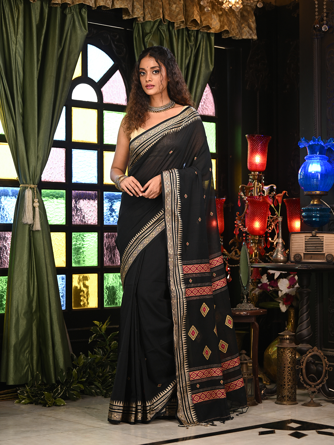 Woven Design Pure Cotton Saree