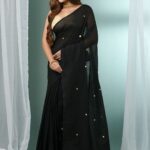 Embellished Sequinned Pure Cotton Saree